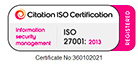 Logo image - ISO 27001 2013 Badge White Small