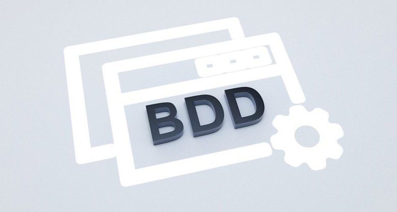 Simple visual with the letters BDD